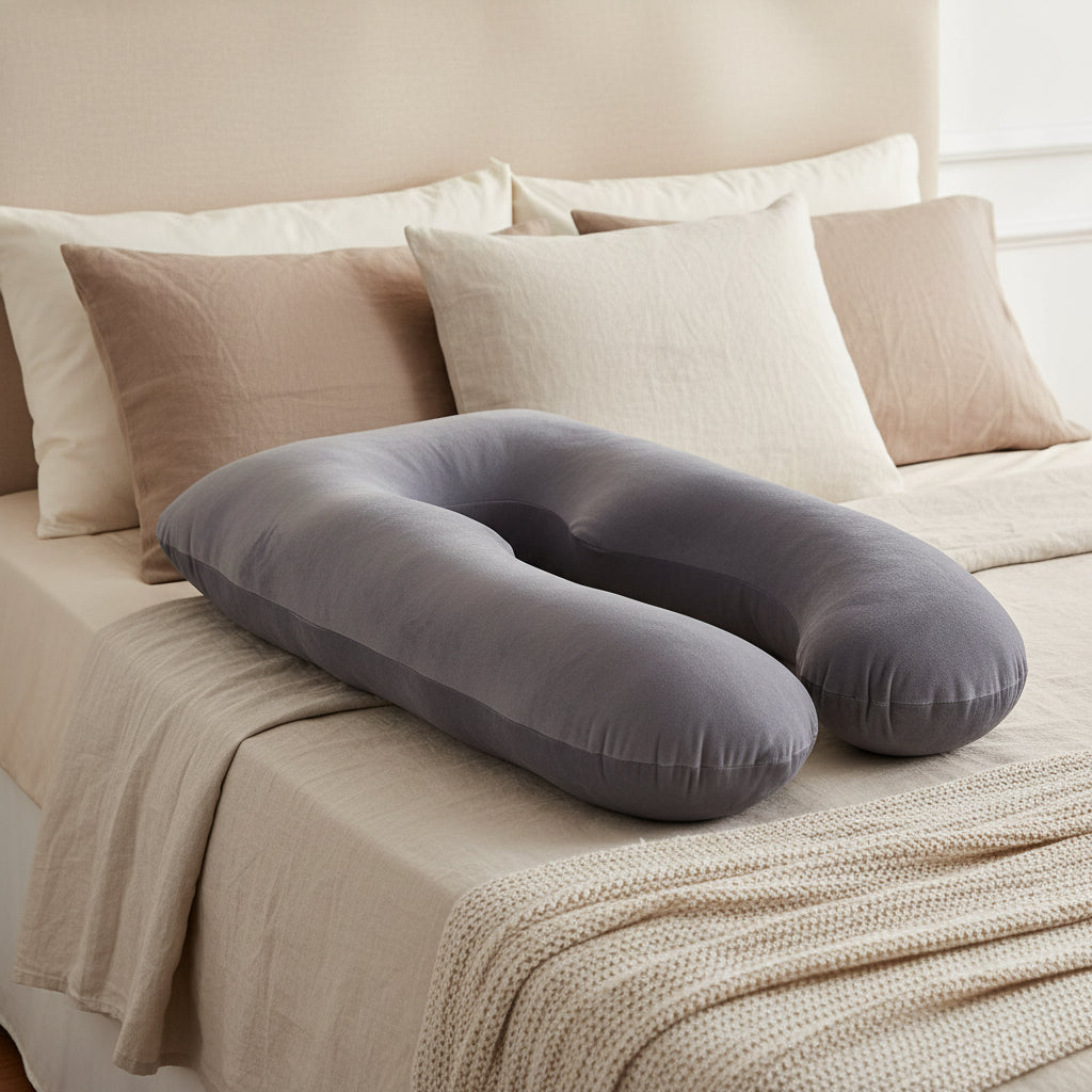 U-Shape Pregnancy Body Pillow – Soft Velvet 140x70cm